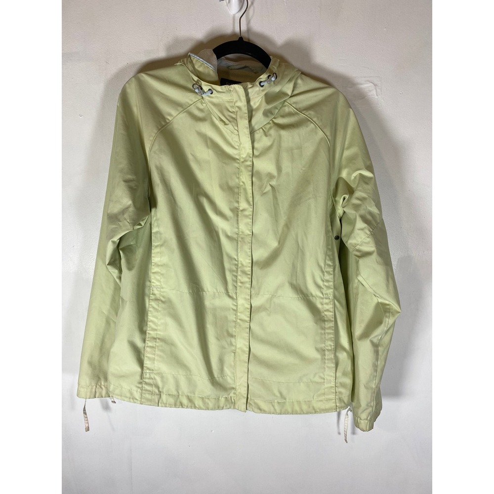 Pacific Trail Hood Rain Jacket Green Gorpcore Hiking Outdoor Women M Granola